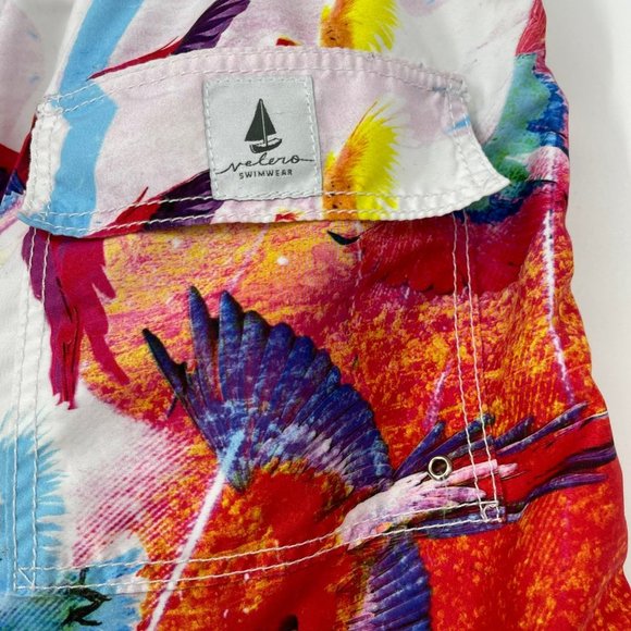 Velero Swimwear Swim Trunks Red Parrots Size XL - Picture 4 of 7